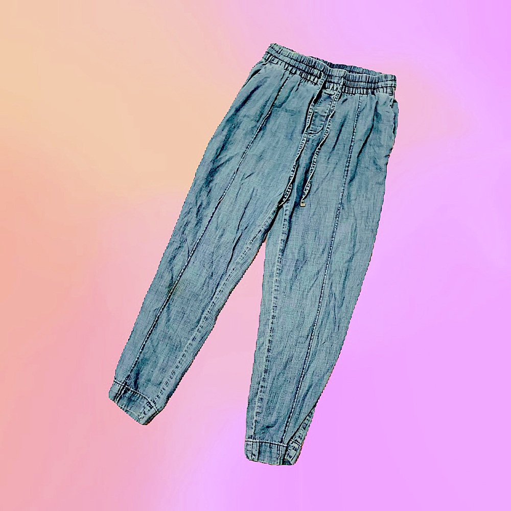 drawstring chambray jeans 00 GAP